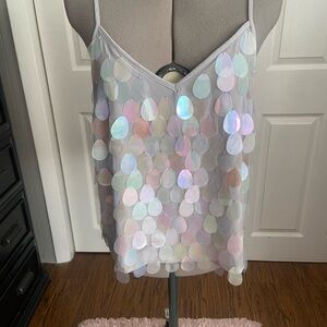 LC Lauren Conrad Iridescent Sequin Camisole